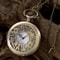 Vintage Alice Pocket Watch Necklace Retro Bronze Quartz Pendant Gift for Women and Men
