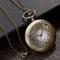 Vintage Alice Pocket Watch Necklace Retro Bronze Quartz Pendant Gift for Women and Men