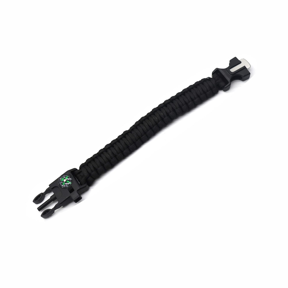 Paracord Survival Bracelet with Compass Fire Starter Tactical Emergency Gear