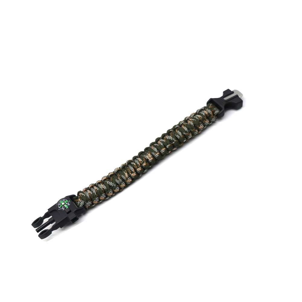 Paracord Survival Bracelet with Compass Fire Starter Tactical Emergency Gear