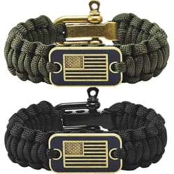 tactical survival paracord bracelet for men with bronze usa flag adjustable outdoor gear