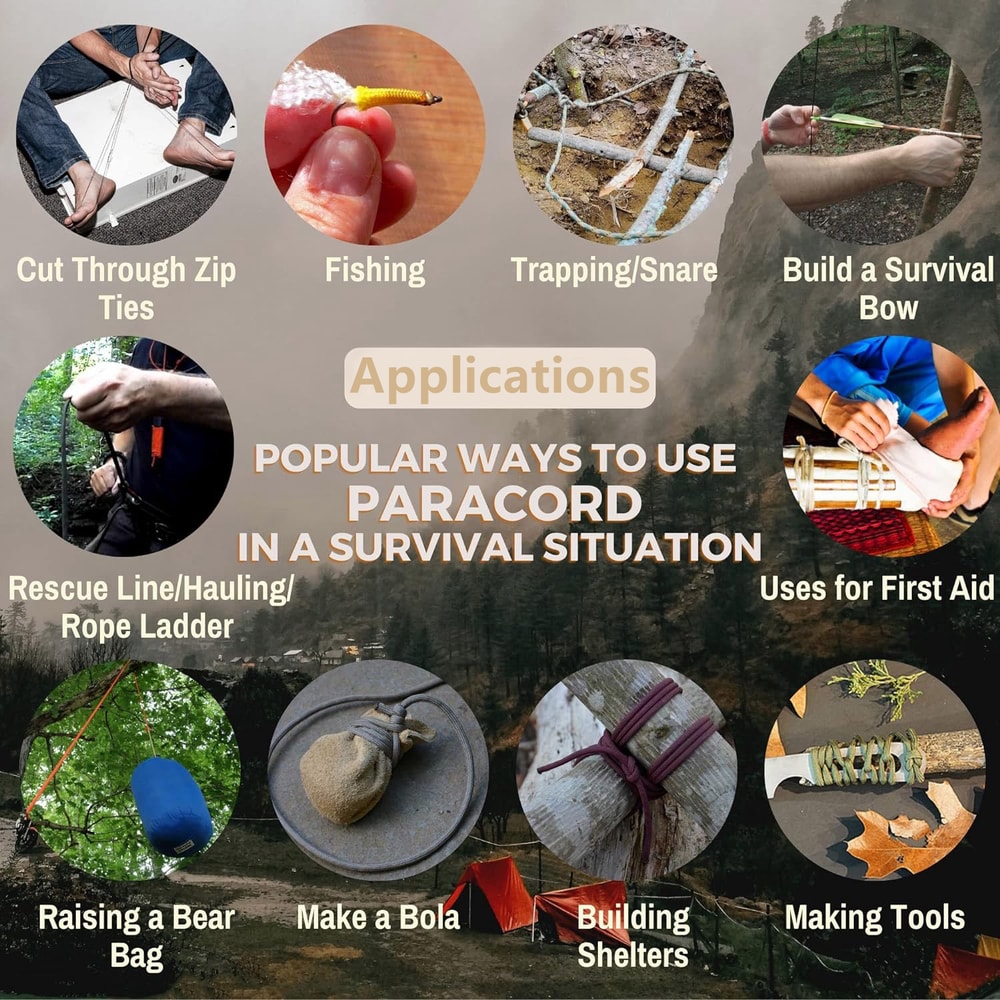 Tactical Survival Paracord Bracelet For Men With Bronze USA Flag Adjustable Outdoor Gear 5