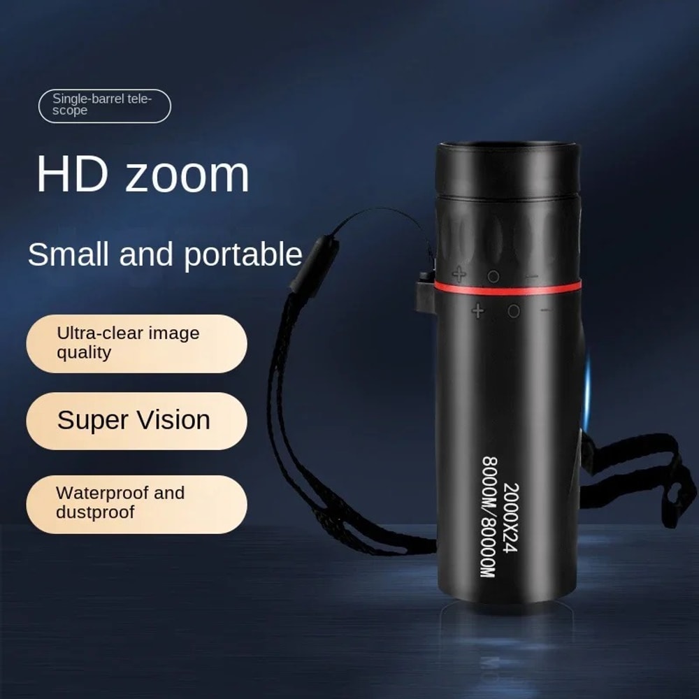High Power Monocular Telescope with Phone Adapter Portable Mini Scope for Bird Watching and Outdoor Adventures