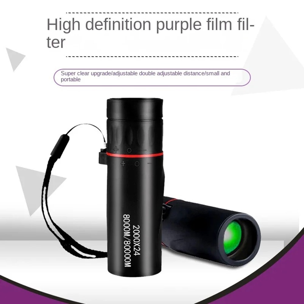 High Power Monocular Telescope with Phone Adapter Portable Mini Scope for Bird Watching and Outdoor Adventures