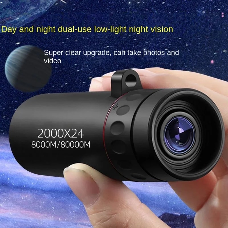 High Power Monocular Telescope with Phone Adapter Portable Mini Scope for Bird Watching and Outdoor Adventures