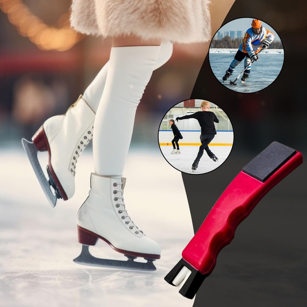 Precision Ice Skate Sharpening Tool Double Sided Skate Blade Sharpener For Hockey Figure Skates 1