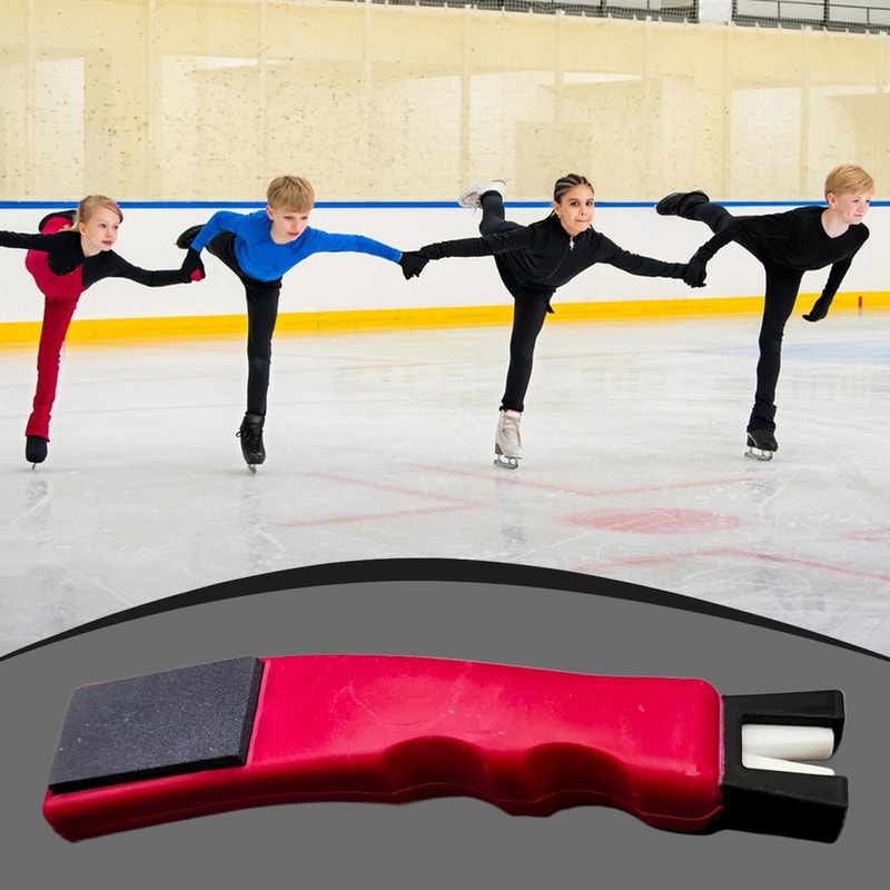 Precision Ice Skate Sharpening Tool Double Sided Skate Blade Sharpener For Hockey Figure Skates 2