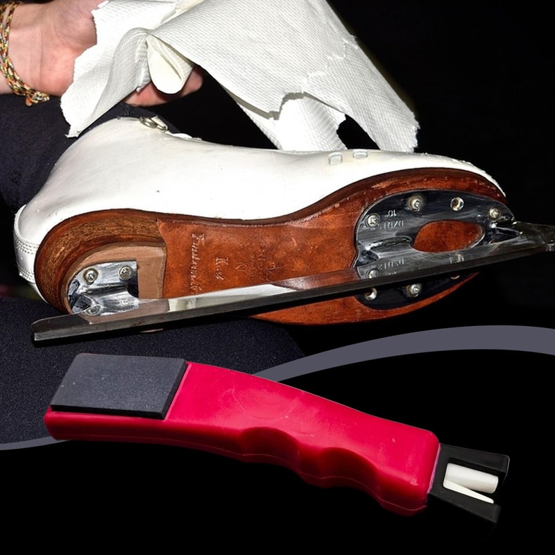 Precision Ice Skate Sharpening Tool Double Sided Skate Blade Sharpener For Hockey Figure Skates 3