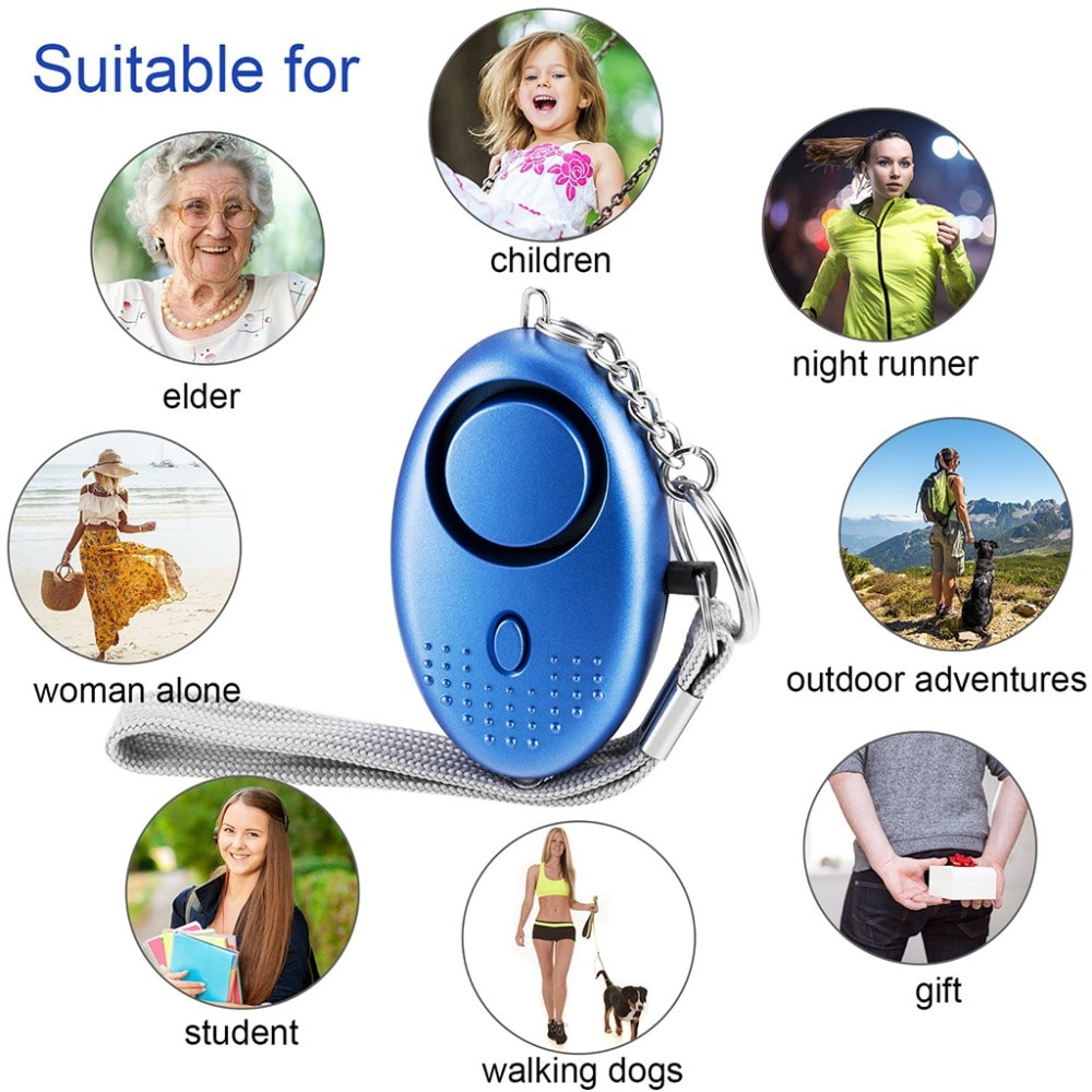 Personal Safety Alarm Keychain Loud Emergency Self Defense Alarm for Women Kids Seniors