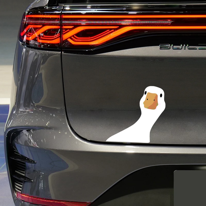 Funny Goose Car Sticker Waterproof Vinyl Decal Cute Car Exterior Wrap