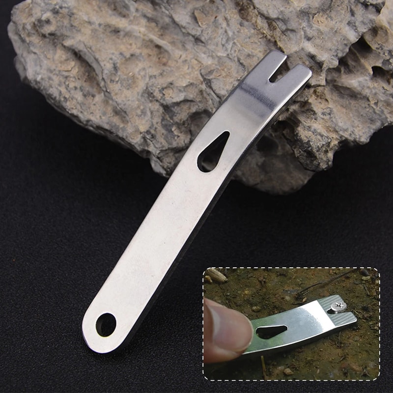 Stainless Steel EDC Pry Bar Multi Tool Keychain Compact Mini Survival Tool