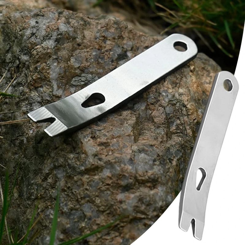 Stainless Steel EDC Pry Bar Multi Tool Keychain Compact Mini Survival Tool