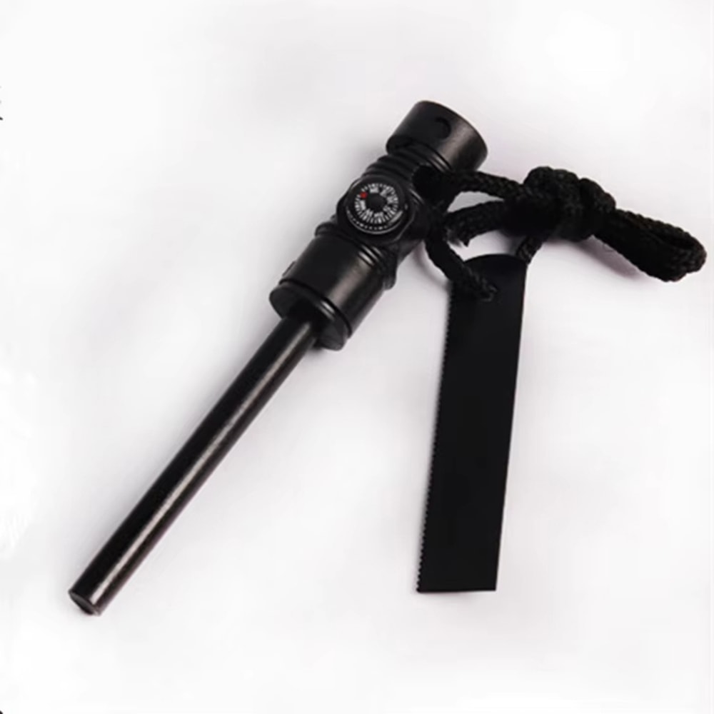 Magnesium Fire Starter Survival Kit with Whistle Compact Flint Fire Starter for Outdoor Emergency EDC