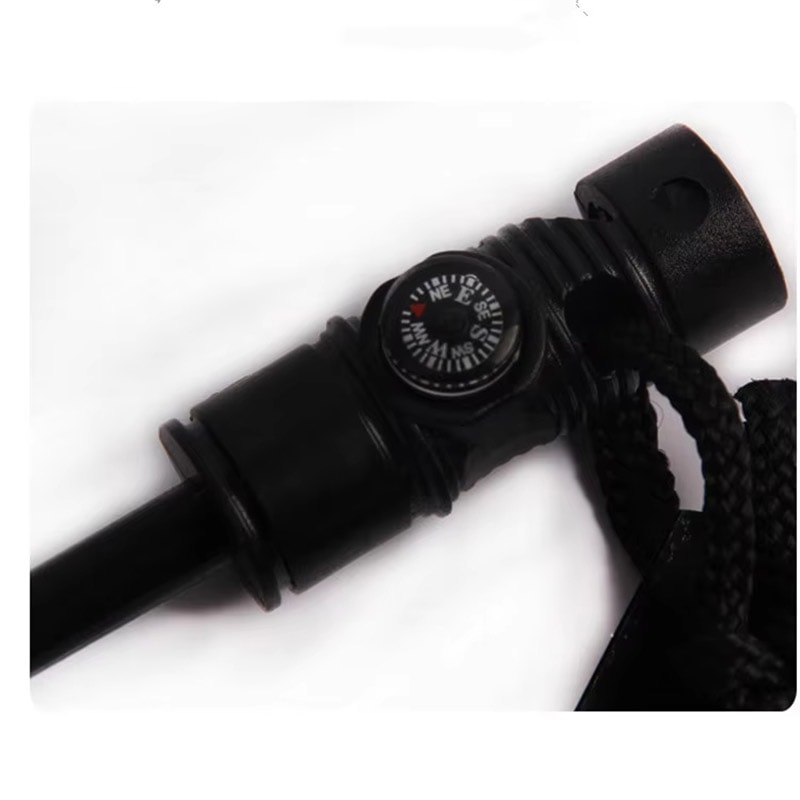 Magnesium Fire Starter Survival Kit with Whistle Compact Flint Fire Starter for Outdoor Emergency EDC