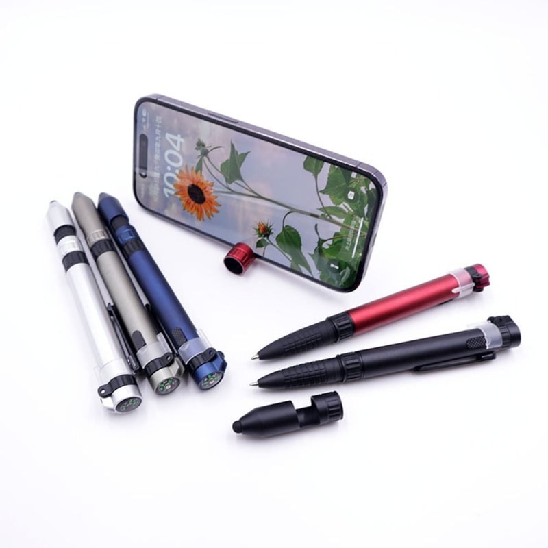 Multifunctional Tactical Pen Light With Screwdriver Compass Stylus Portable EDC Tool 2