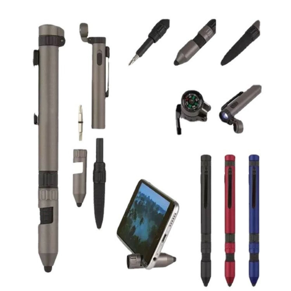 Multifunctional Tactical Pen Light With Screwdriver Compass Stylus Portable EDC Tool 4