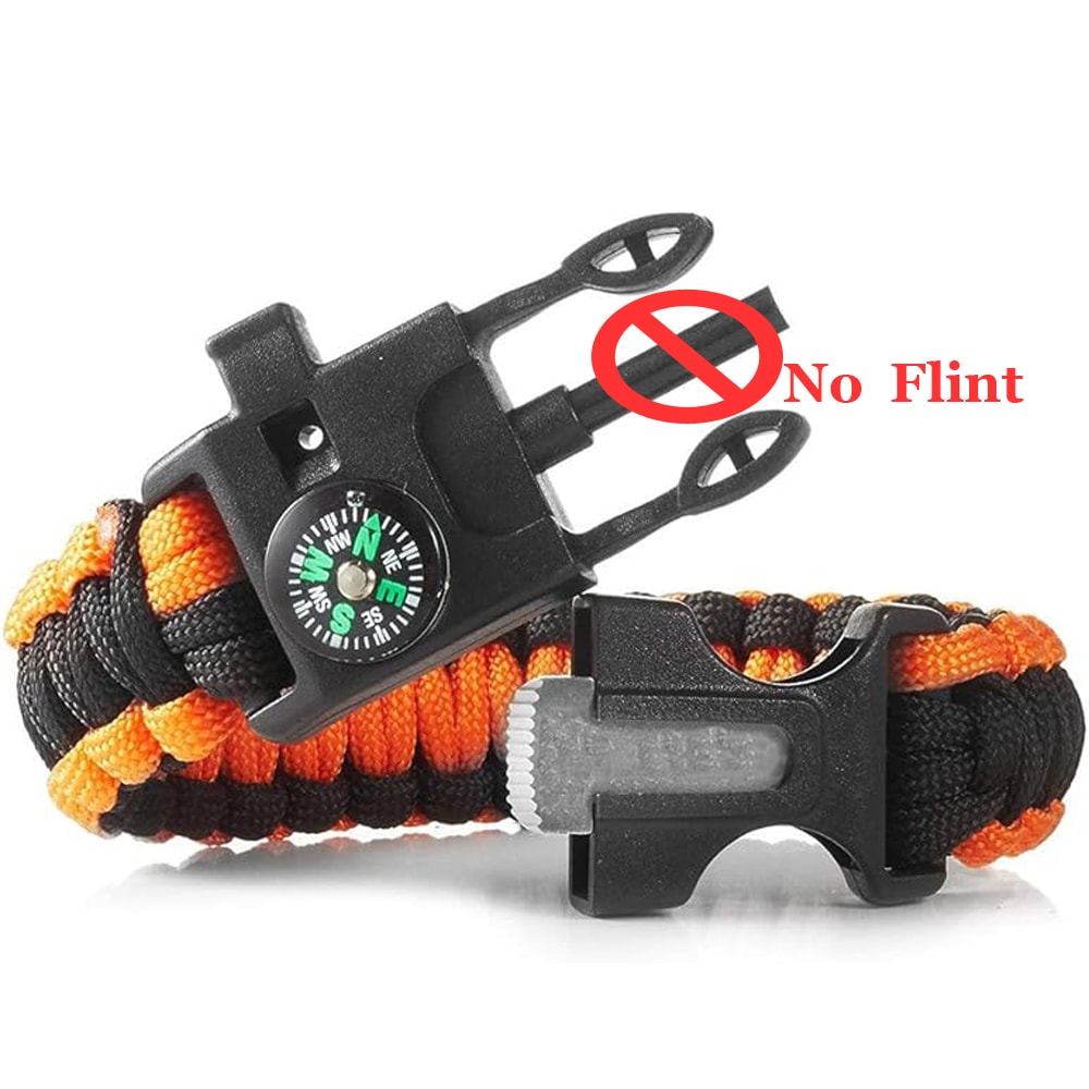 Survival Paracord Bracelet With Compass Whistle Emergency Rescue Gear For Outdoor Adventure 6
