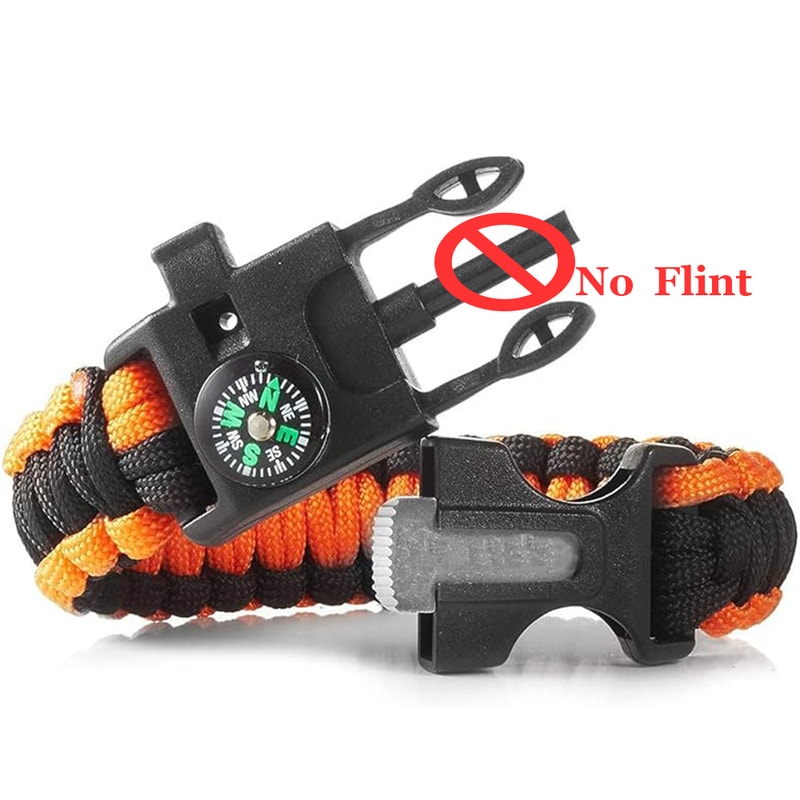 Survival Paracord Bracelet With Compass Whistle Emergency Rescue Gear For Outdoor Adventure 6