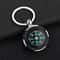 Compact Outdoor Compass Keychain, Mini Survival Navigation Key Holder for Hiking Camping Adventure Gear