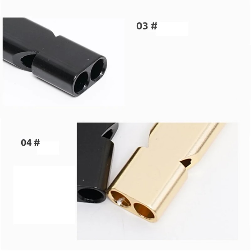 Dual Frequency Survival Whistle Aluminum Alloy Loud Emergency Signal Tool for Outdoor Safety and EDC Gear