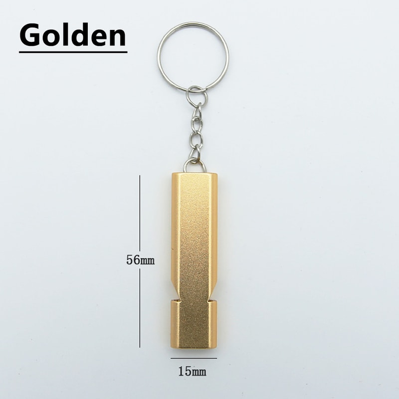 Dual Frequency Survival Whistle Aluminum Alloy Loud Emergency Signal Tool for Outdoor Safety and EDC Gear