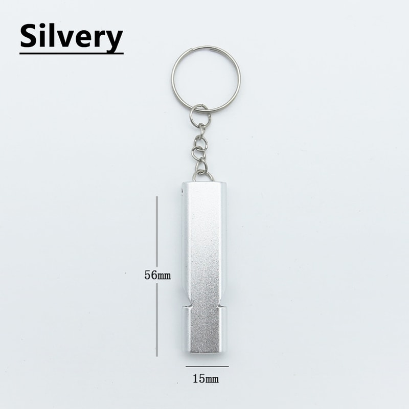 Dual Frequency Survival Whistle Aluminum Alloy Loud Emergency Signal Tool for Outdoor Safety and EDC Gear