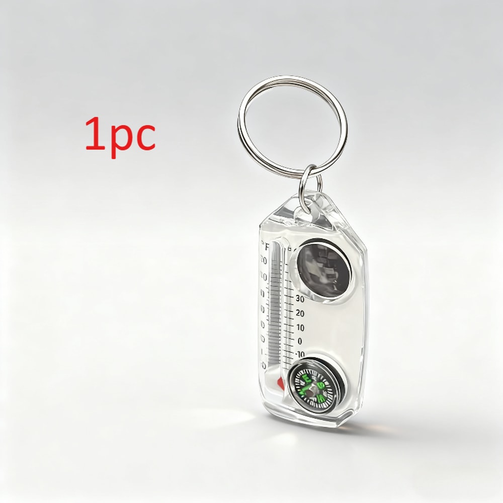 All In One Camping Survival Compass with Thermometer and Magnifier for Outdoor Navigation