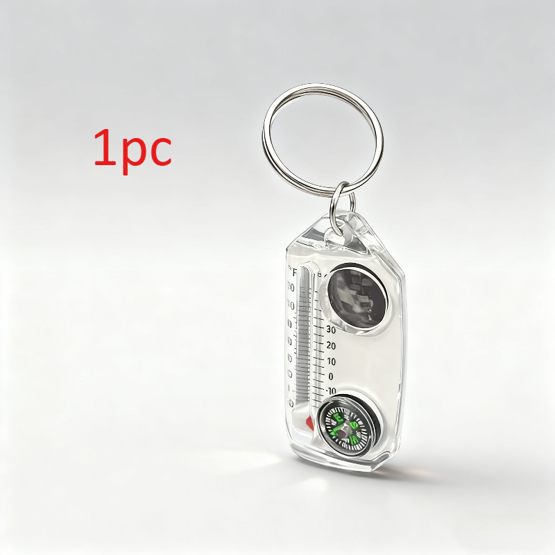 All In One Camping Survival Compass with Thermometer and Magnifier for Outdoor Navigation