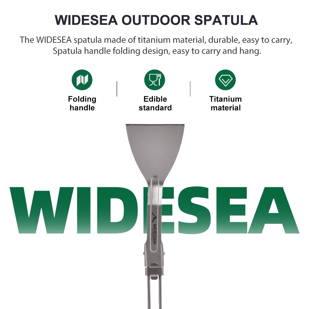 Widesea Titanium Camping Spatula Folding Ultralight Cooking Tool For Outdoor Kitchen Gear 1