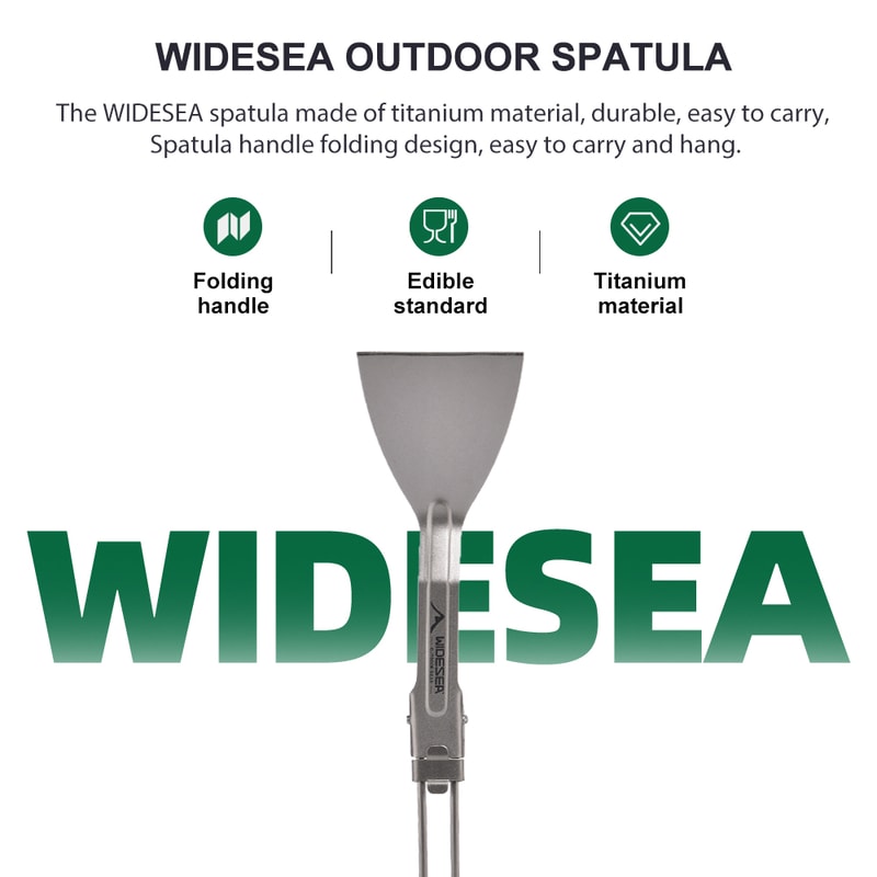 Widesea Titanium Camping Spatula Folding Ultralight Cooking Tool For Outdoor Kitchen Gear 1