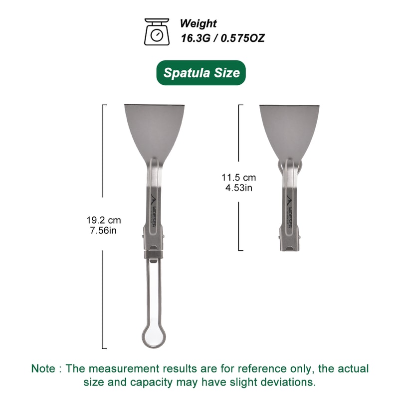Widesea Titanium Camping Spatula Folding Ultralight Cooking Tool For Outdoor Kitchen Gear 4