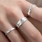 Romantic Couple Rings Set Adjustable Couple Rings Promise Jewelry Gift For Him And Her 2