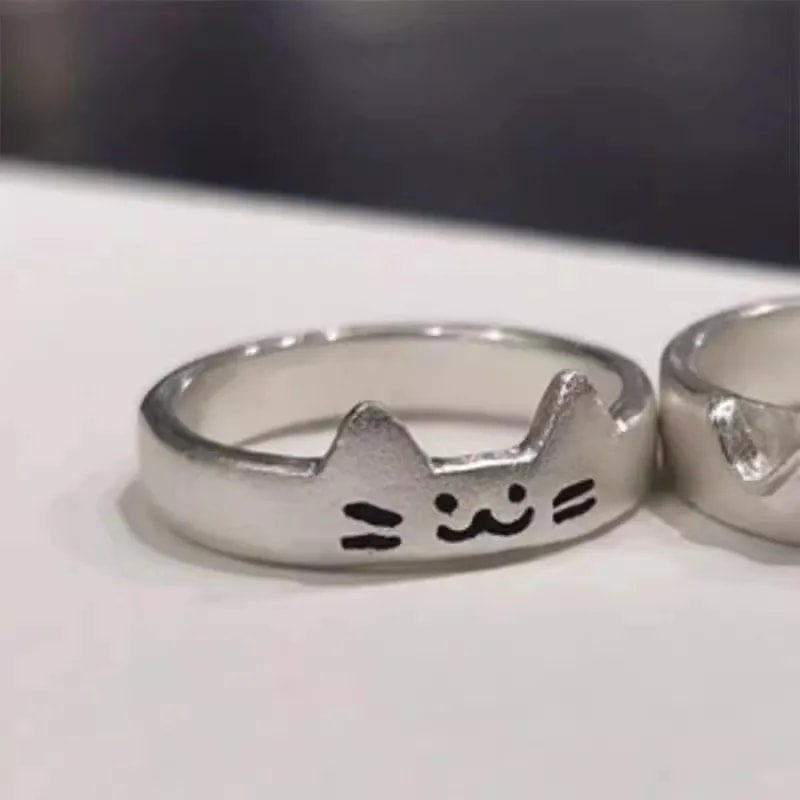 Romantic Couple Rings Set Adjustable Couple Rings Promise Jewelry Gift For Him And Her 6