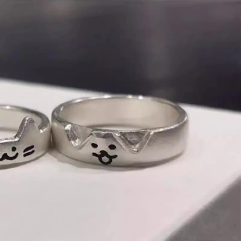 Romantic Couple Rings Set Adjustable Couple Rings Promise Jewelry Gift For Him And Her 7