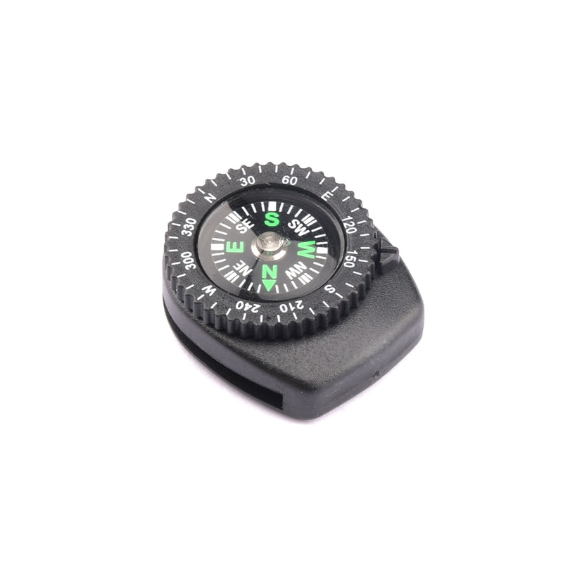 Mini Survival Compass Clip Portable Pocket Compass For Hiking Camping Gear 1