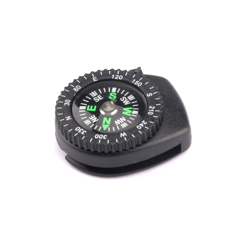 Mini Survival Compass Clip Portable Pocket Compass For Hiking Camping Gear 3