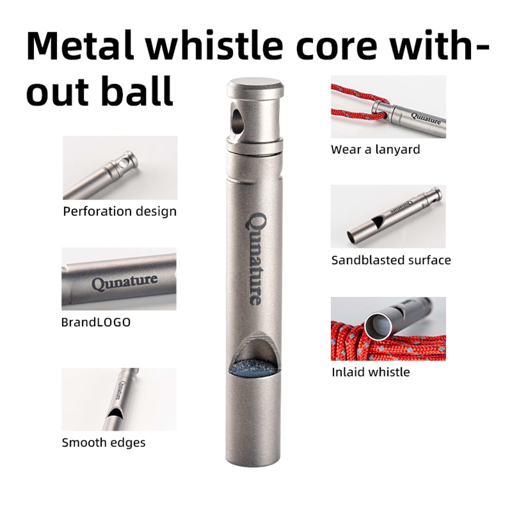 Titanium Emergency Survival Whistle Ultra Loud Outdoor Safety Whistle For Camping Hiking EDC Gear 2