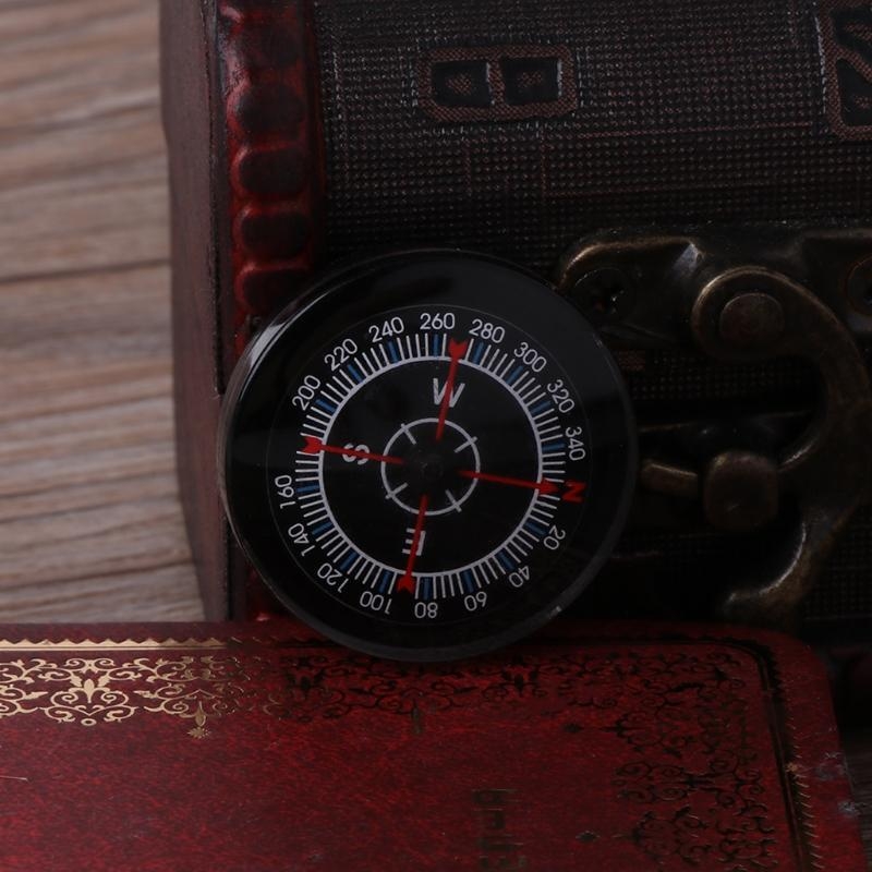 Compact Survival Button Compass, Mini Hiking Navigation Tool for Outdoor Camping Gear