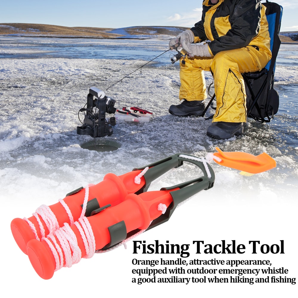 Ice Fishing Safety Picks with Whistle Emergency Ice Picks for Winter Survival Gear