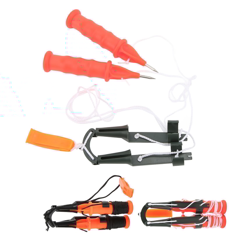 Ice Fishing Safety Picks with Whistle Emergency Ice Picks for Winter Survival Gear