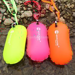 high visibility swim buoy float with waist belt for open water safety training