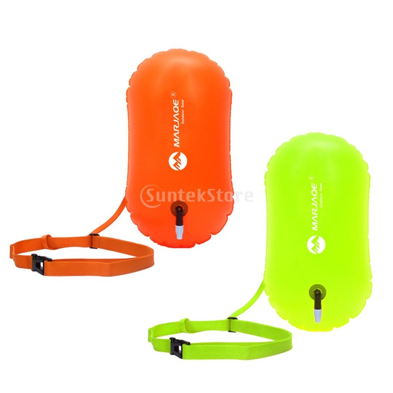 High Visibility Swim Buoy Float with Waist Belt for Open Water Safety Training