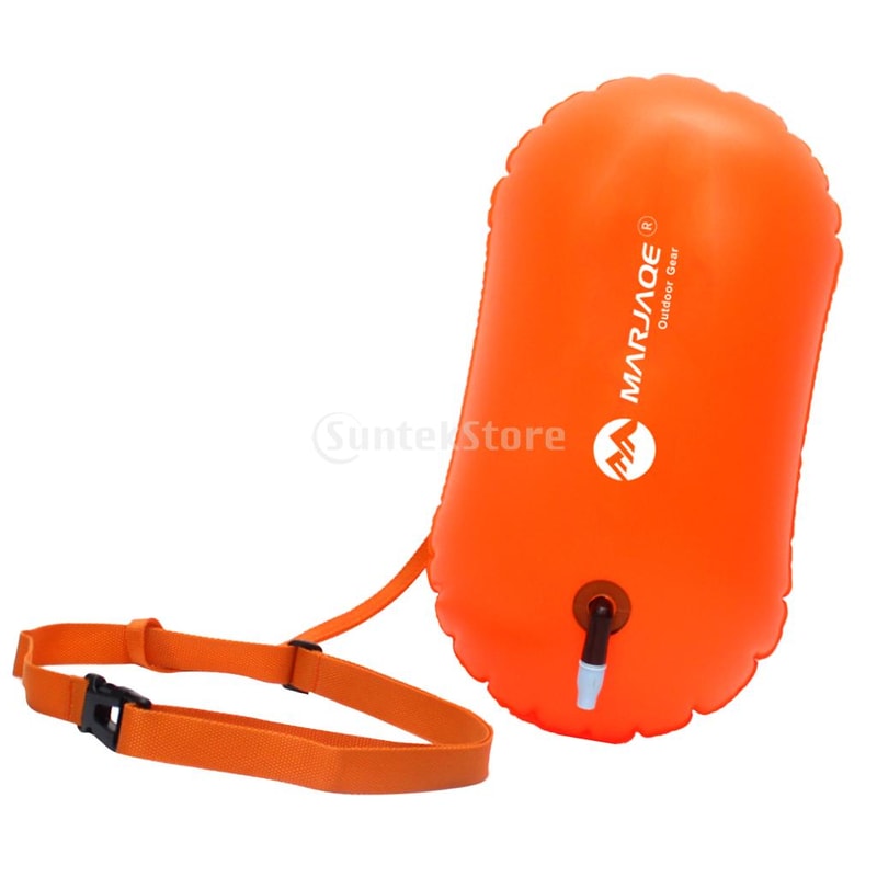 High Visibility Swim Buoy Float with Waist Belt for Open Water Safety Training