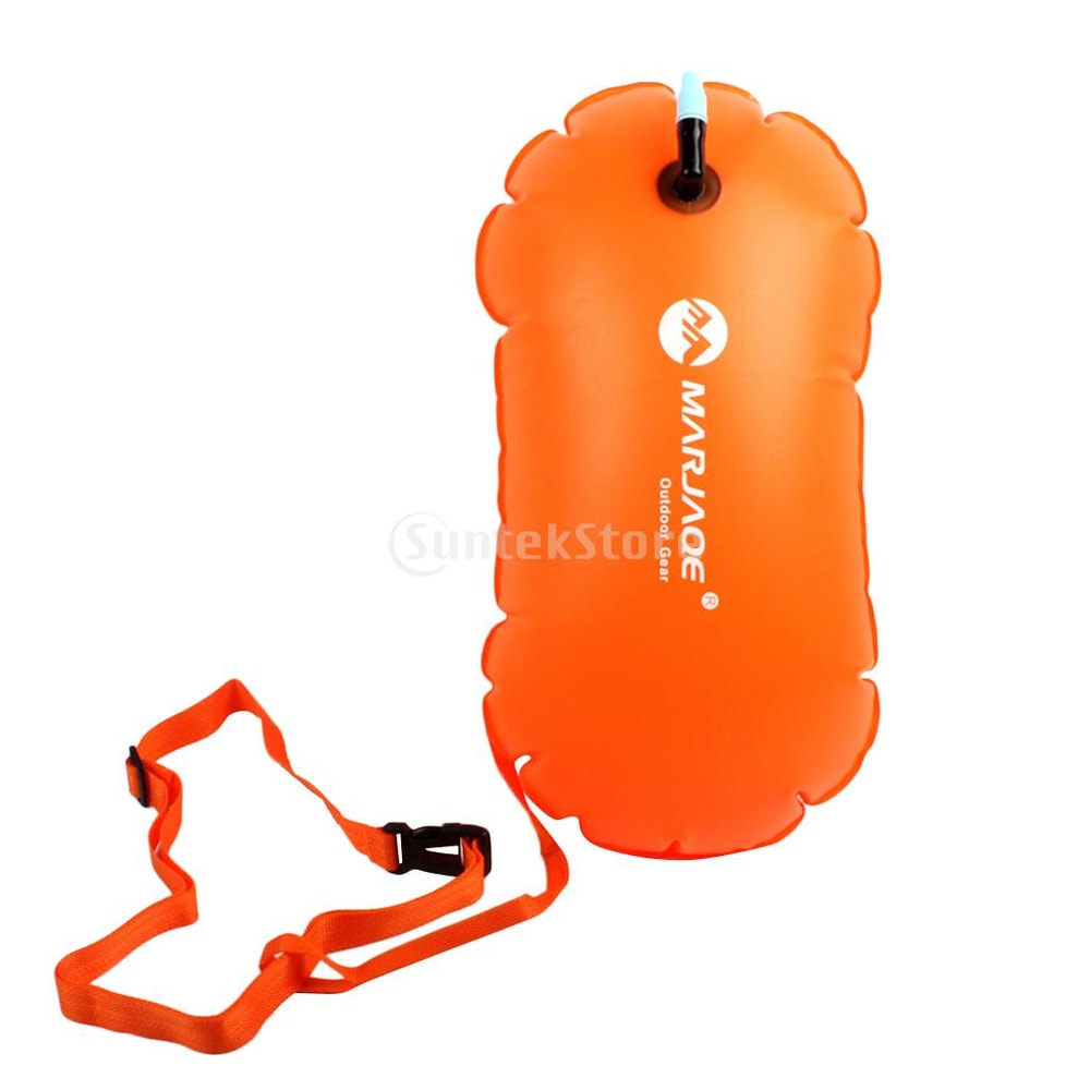High Visibility Swim Buoy Float with Waist Belt for Open Water Safety Training