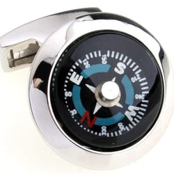 men compass cufflinks vintage copper navigation design formal shirt accessories