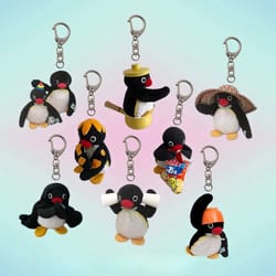 cute anime penguin acrylic keychain gift charm for bags and keys