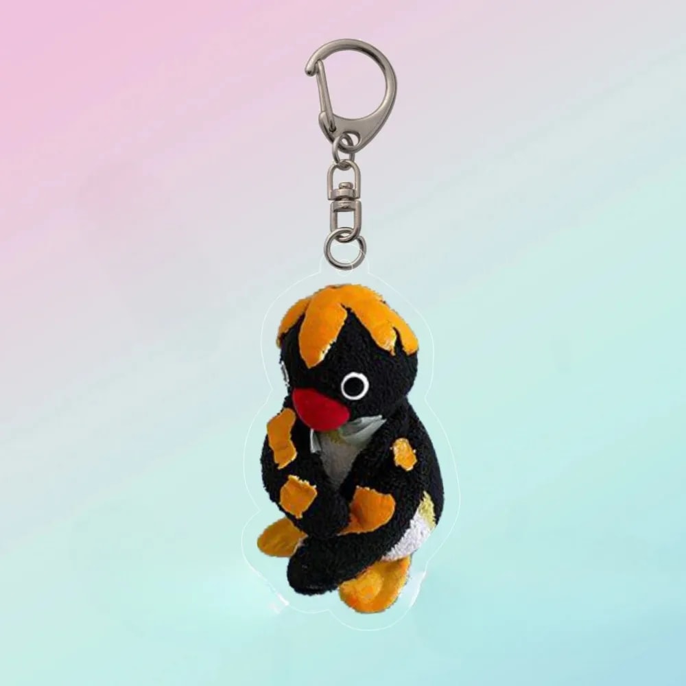 Cute Anime Penguin Acrylic Keychain Gift Charm for Bags and Keys