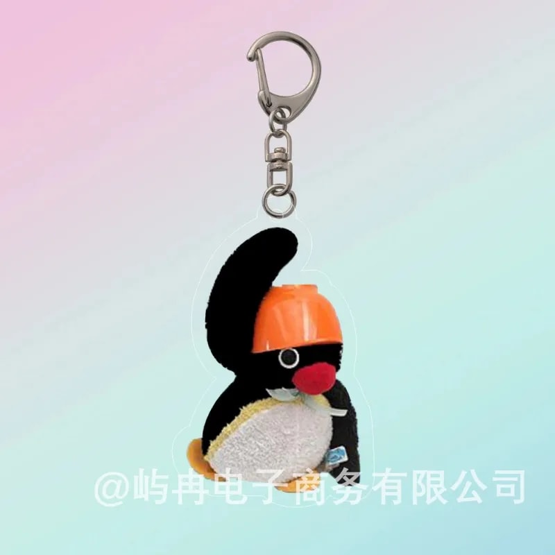 Cute Anime Penguin Acrylic Keychain Gift Charm for Bags and Keys