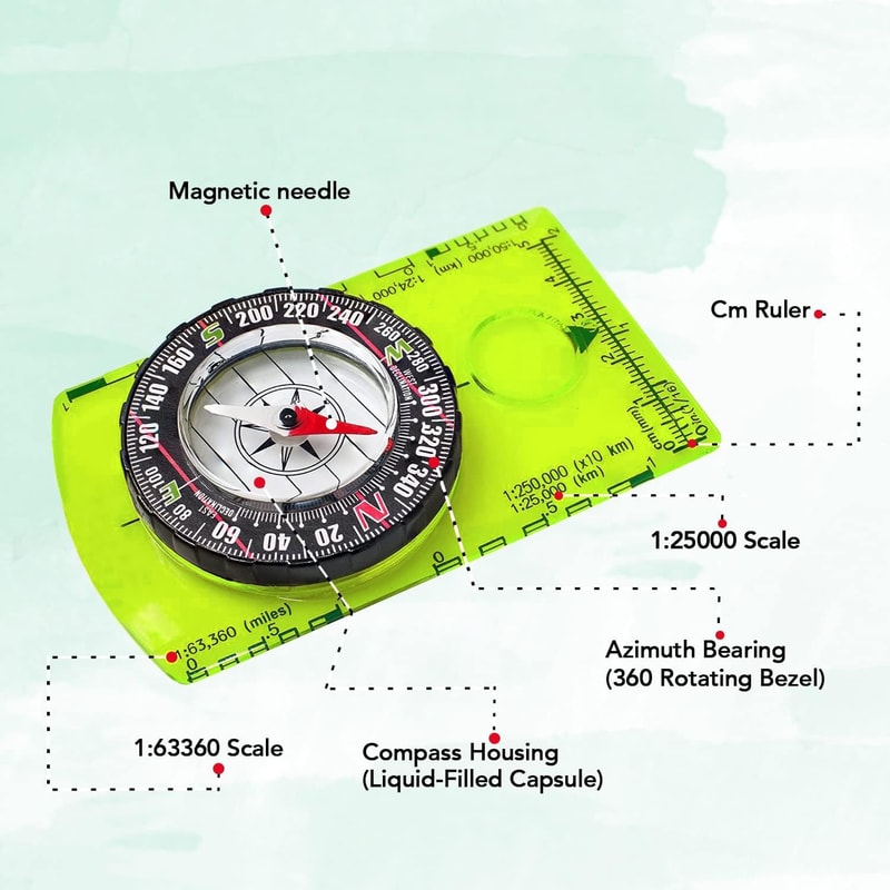Professional Orienteering Compass For Hiking And Camping Navigation With Map Reading Precision 1