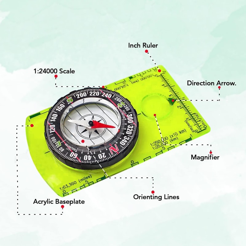 Professional Orienteering Compass For Hiking And Camping Navigation With Map Reading Precision 2